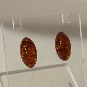 Valerie 888 Ian & Valery Co. Baltic Amber Post Earrings 925